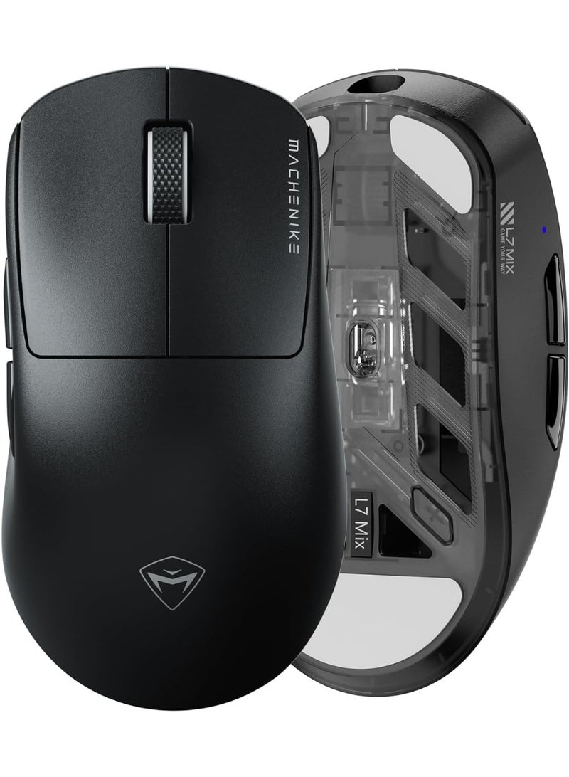 Machenike L7 Mix Wireless Gaming Mouse with RGB Backlit,26,000 DPI,PAW3395 Sensor,Ultra-Lightweight,Programmable Buttons,Long Battery Life,White Mouse Gaming for Laptop,PC,Mac - Image 1