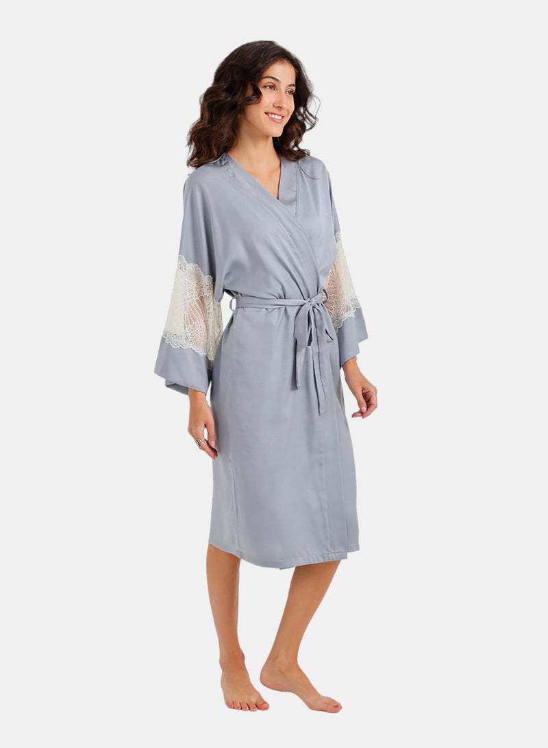 Carina Embroidered Nightgown Set - Image 2