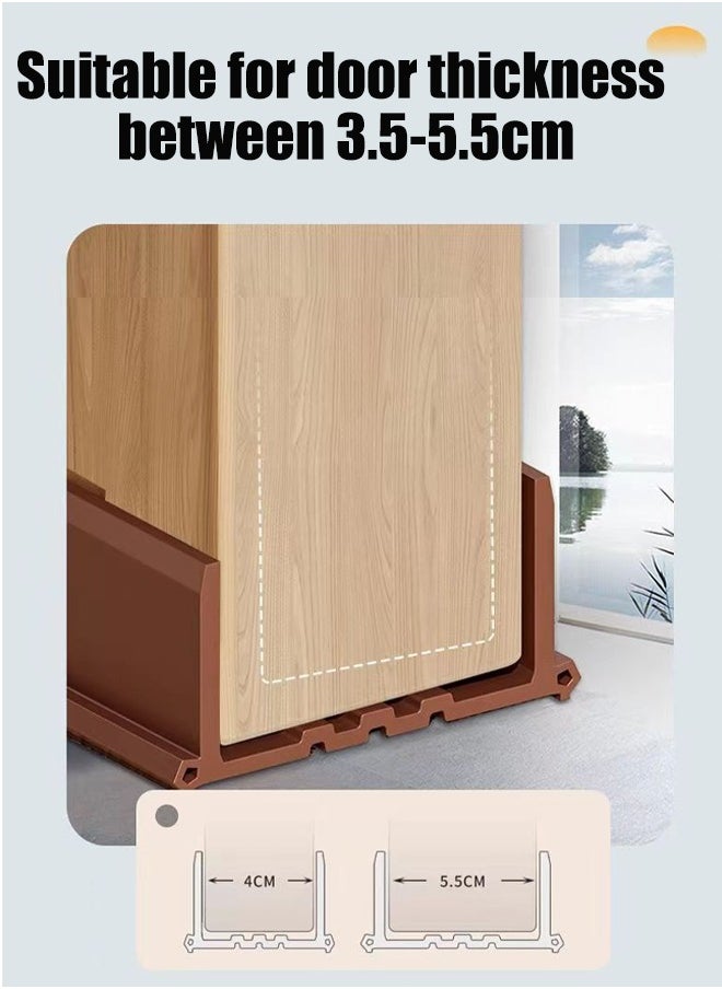 Under Door Draft Stopper,  Door Gap Sweep Seal Strip Bottom Exterior & Interior Weather Stripping Noise Blocker Door Draught Excluder, Under Door Draft Stopper Seals, Wind Breeze Noise Sound Light Dust Smell Insect Blocker for Door Window