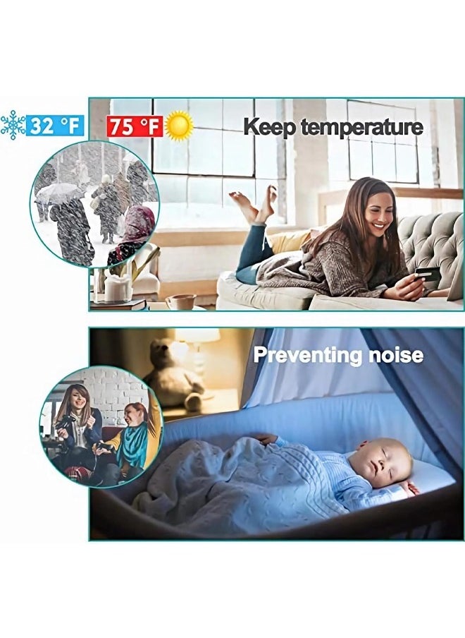 Under Door Draft Stopper,  Door Gap Sweep Seal Strip Bottom Exterior & Interior Weather Stripping Noise Blocker Door Draught Excluder, Under Door Draft Stopper Seals, Wind Breeze Noise Sound Light Dust Smell Insect Blocker for Door Window