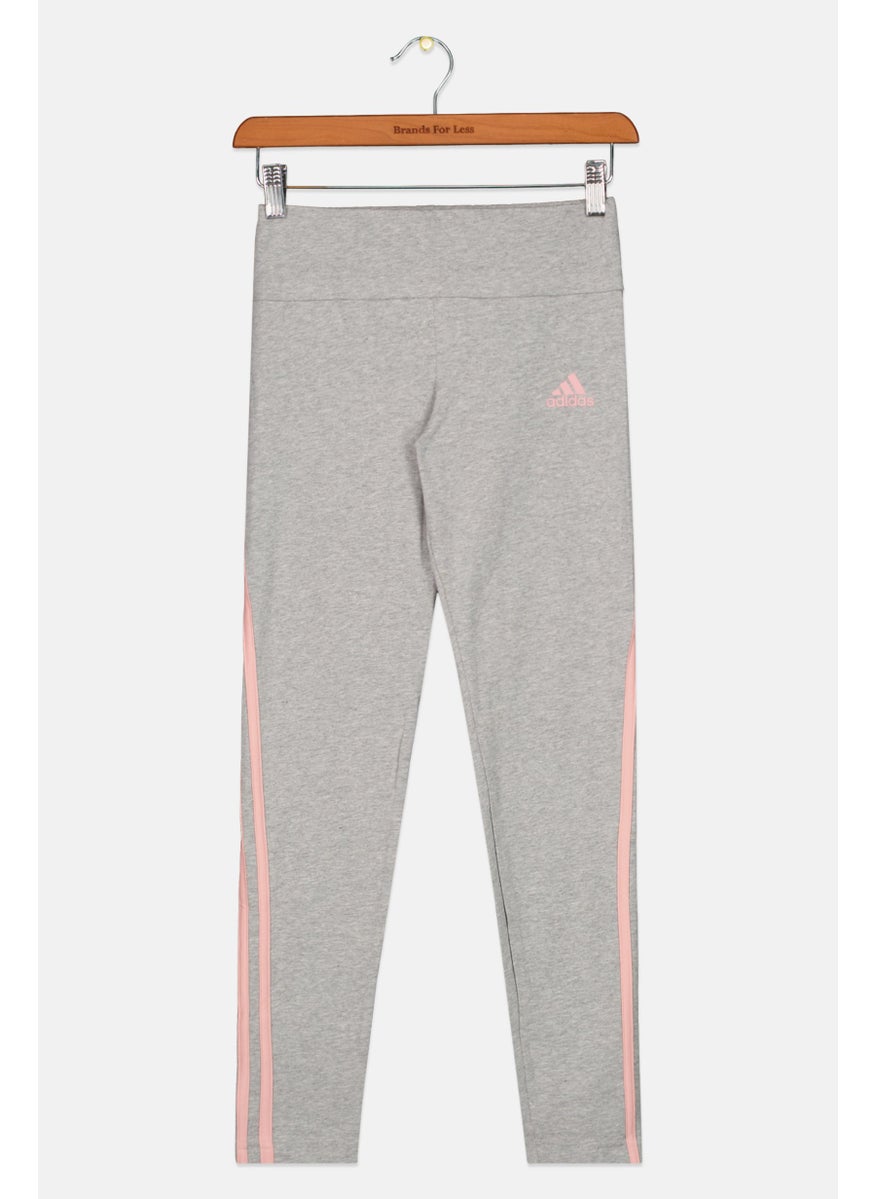 Adidas Kids Girl Sportswear Training Leggings, Grey  - Image 2