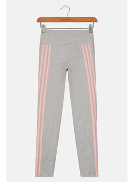 Adidas Kids Girl Sportswear Training Leggings, Grey  - Image 1