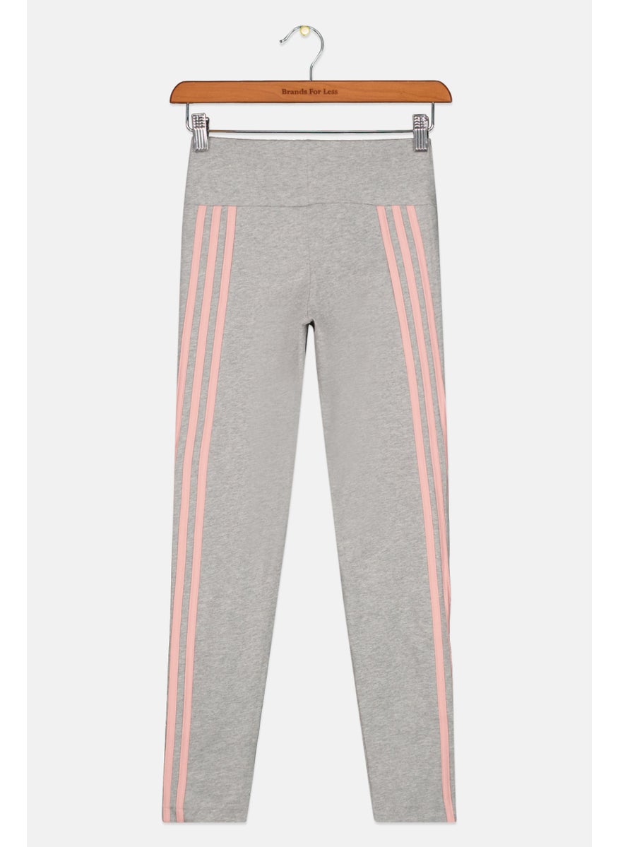 Adidas Kids Girl Sportswear Training Leggings, Grey  - Image 1