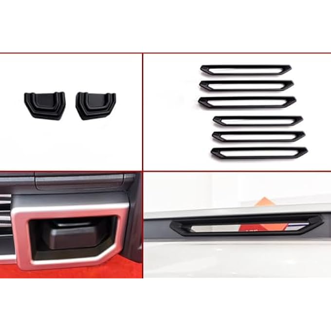 ROOF TRAVEL RACK LUGGAGE TRIM FRAME, FRONT BUMPER HOOK COVER, COMPATIBLE WITH JETOUR T2 2023, 2024 (MATTE BLACK) - Image 2