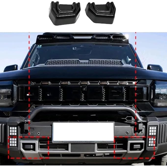 ROOF TRAVEL RACK LUGGAGE TRIM FRAME, FRONT BUMPER HOOK COVER, COMPATIBLE WITH JETOUR T2 2023, 2024 (MATTE BLACK) - Image 3