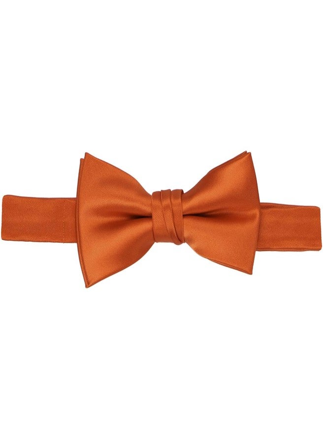 tiemart Boys' Premium Bow Tie (Burnt Orange) - Image 4
