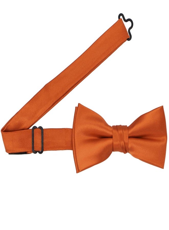 tiemart Boys' Premium Bow Tie (Burnt Orange) - Image 5