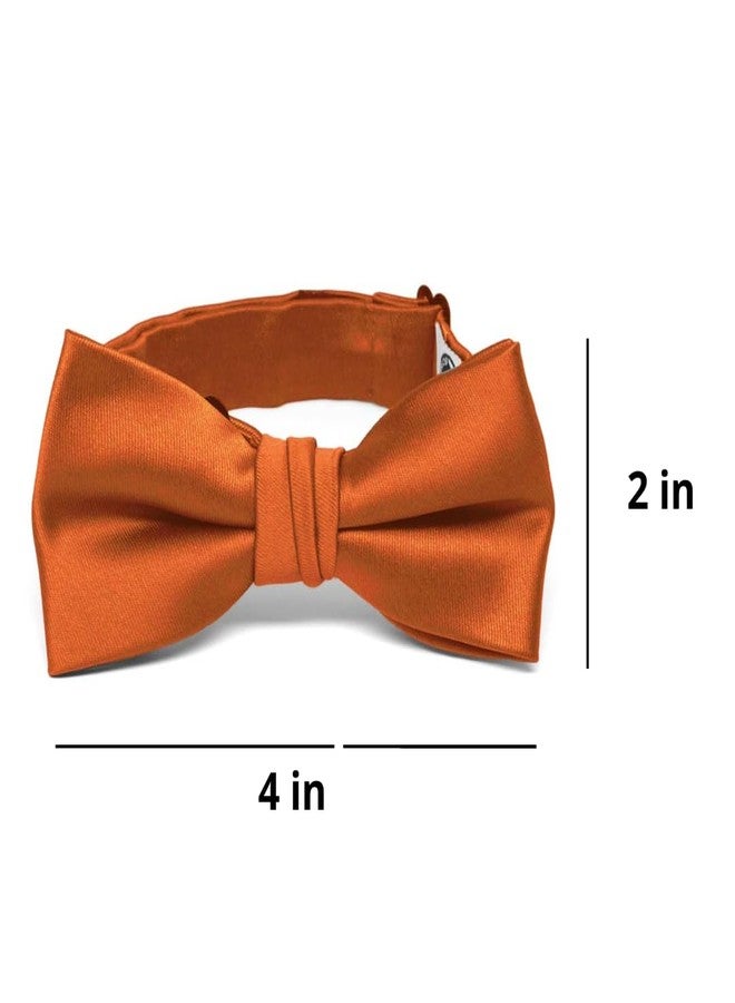tiemart Boys' Premium Bow Tie (Burnt Orange) - Image 2