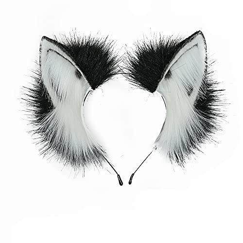 VIGVAN Animal Cosplay Ears and Tail - Wolf, Fox, Cat, Raccoon (Pink) - Image 2