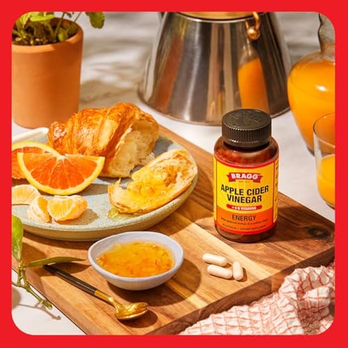 Bragg Energy Apple Cider Vinegar Capsules with B-12 Vitamins - 90 Capsules - Weight Management - Non-GMO, Vegan, Gluten Free, No Sugar - Helps Generate Energy at Cellular Level for Men and Women - Image 5