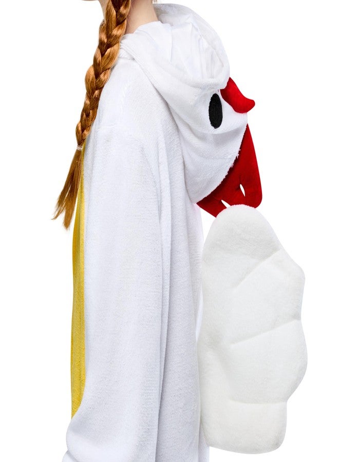 Rubies Chicken Comfywear Hooded Jumpsuit for Kids, Unisex L/XL - Image 4