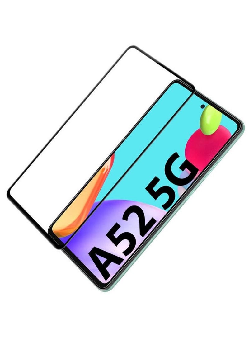 Samsung Galaxy A52 5G واقي شاشة 9D تغطية كاملة من الزجاج المقوى شفاف لهاتف A52 / A525G
