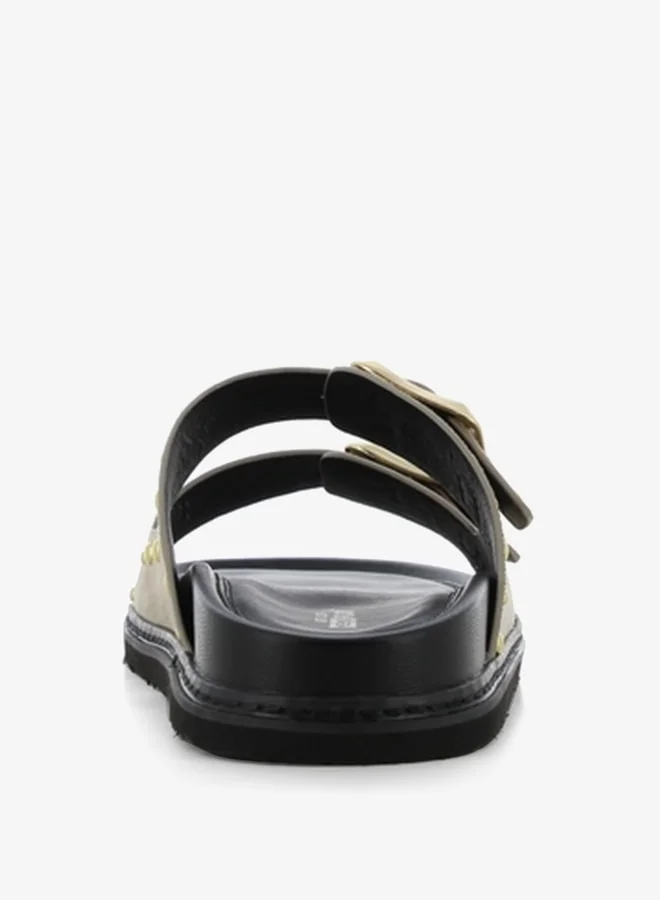 اس جي Women's Stud Embellished Slip-On Sandals with Buckles