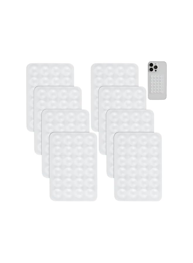 Green Tiger 8 Pack Suction Cup Phone Case Mount Double-Sided, Silicon Sticky Phone Stand, Non Slip Suction Cup Phone Mount for Selfies and Tiktok Videos Sticky Phone Grip - Image 2
