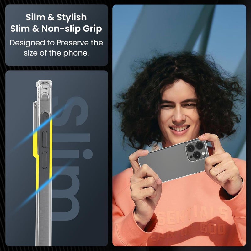 erorex For Iphone 15 Pro Simple Clear Pc Phone Case(Transparent) - Image 5