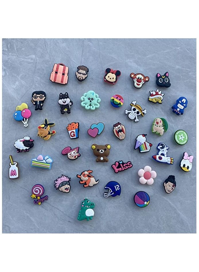 Random 50 Pieces 1/Set Fashion Cute Fun Cartoon Character Buckle Use for Wristbands Bracelets Crocs Shoes Decorations - Image 4