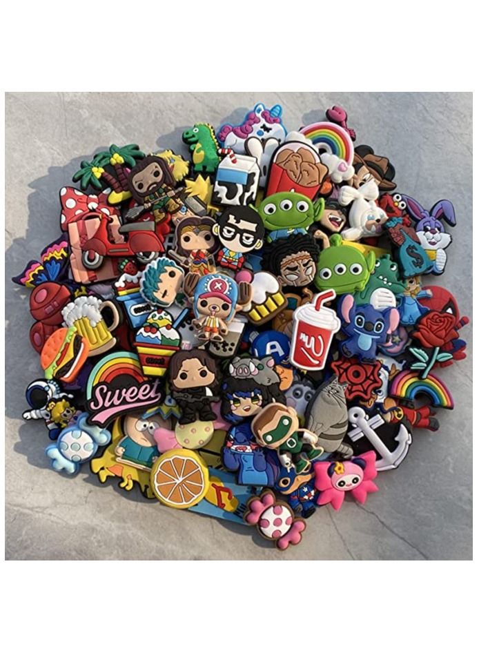 Random 50 Pieces 1/Set Fashion Cute Fun Cartoon Character Buckle Use for Wristbands Bracelets Crocs Shoes Decorations - Image 1