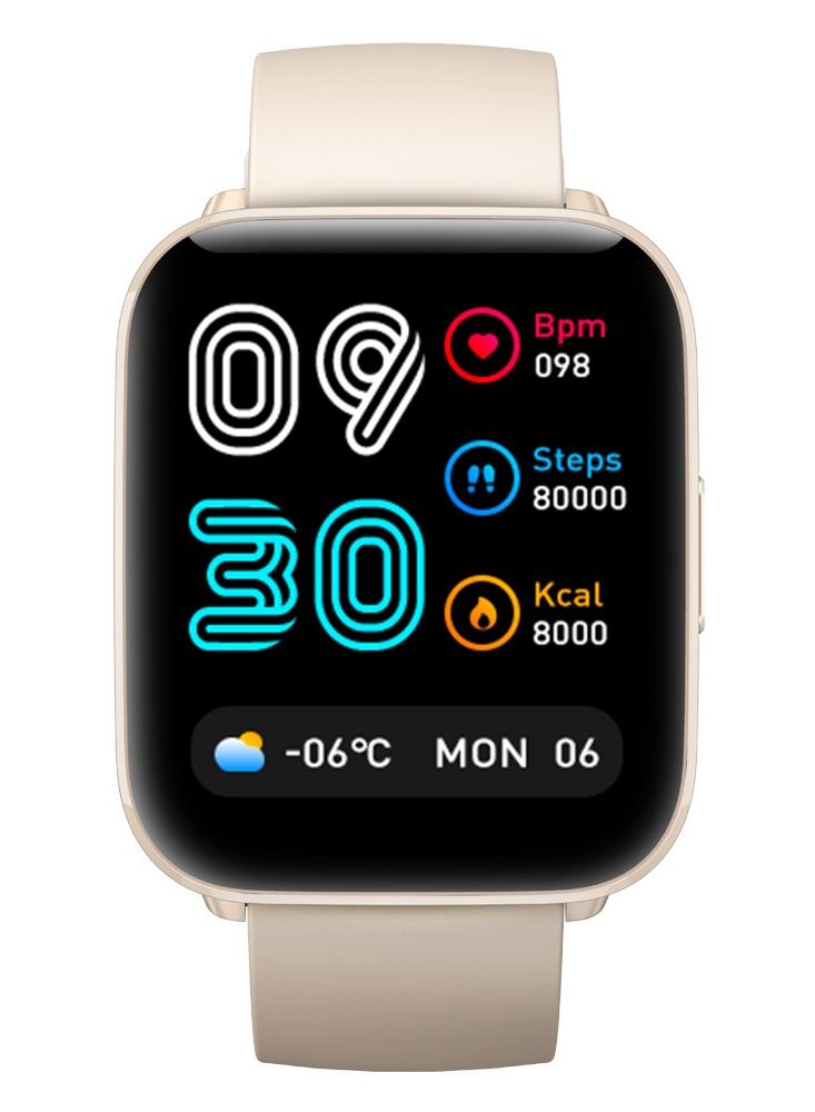 Mibro Health Monitoring Waterproof Smartwatch 1.69inch TFT HD Screen Beige - Image 1