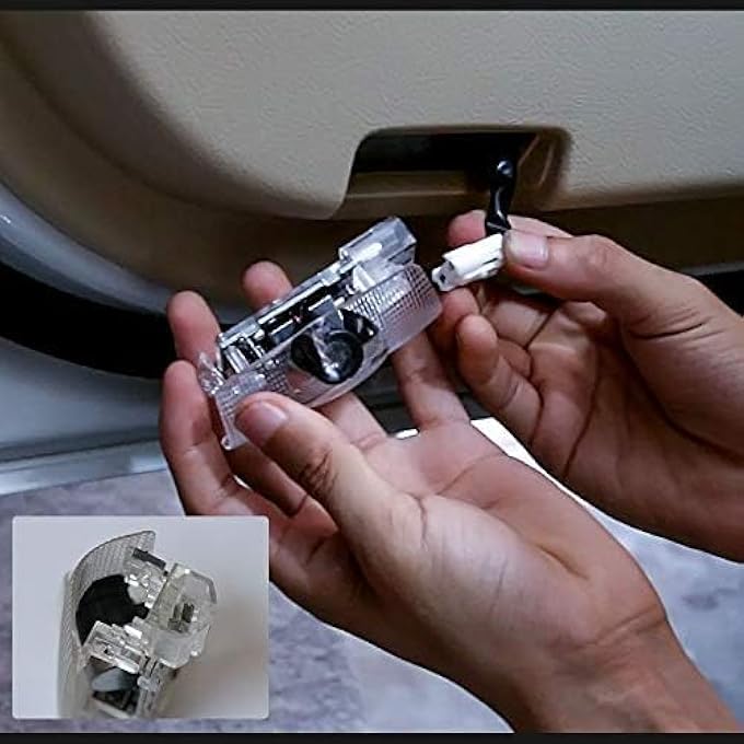 ريحني قطعتان من مصابيح الترحيب بباب السيارة، شعار ليزر بروجكتور LED، أضواء ظل شبحية لسيارة تويوتا لاند كروزر 200 Lc200 موديلات 2010-2019، ملحقات - Image 3