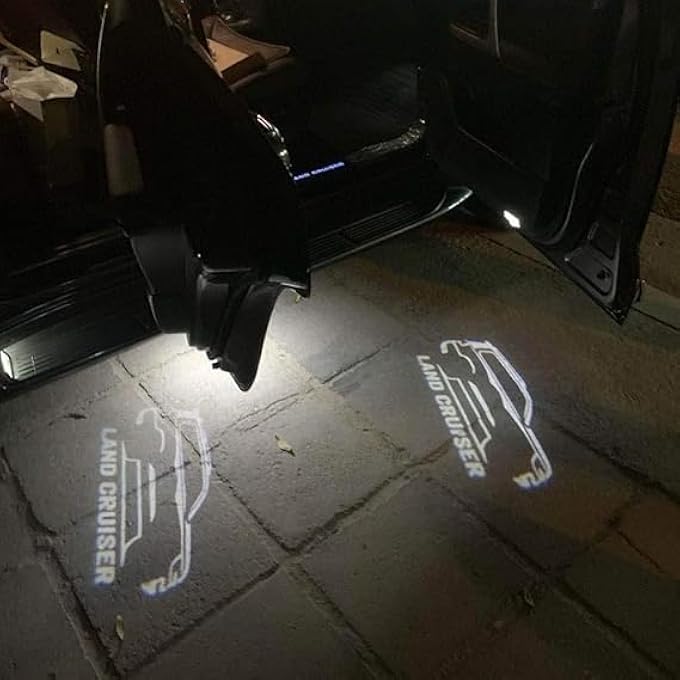 ريحني قطعتان من مصابيح الترحيب بباب السيارة، شعار ليزر بروجكتور LED، أضواء ظل شبحية لسيارة تويوتا لاند كروزر 200 Lc200 موديلات 2010-2019، ملحقات - Image 2