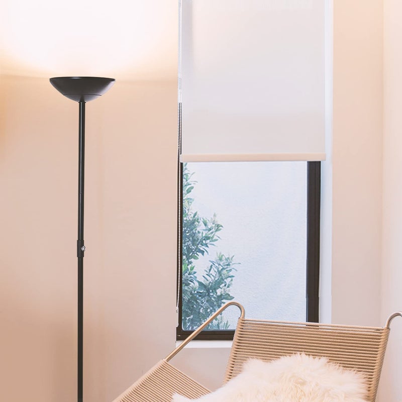 Brightech SkyLite LED Floor lamp, Torchiere Super Bright Floor Lamp for Living Rooms & Offices - 3 Way Dimmable Tall Torch Lamp, High Lumen Standing Pole Lamp for Bedroom Reading - Black - Image 5