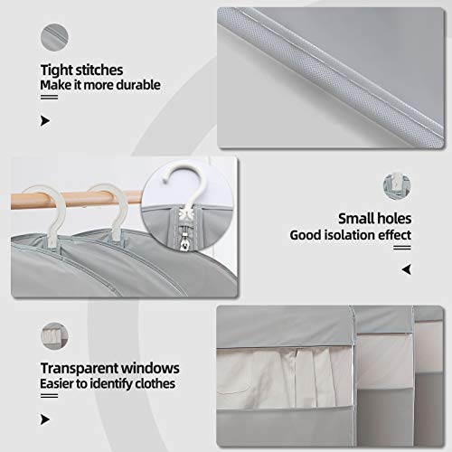 MARMINS Dress Bags for Gowns Long, 65'' Long Dress Clear Garment Bag(Set of 2, 23.3'' X 65'') - Image 3