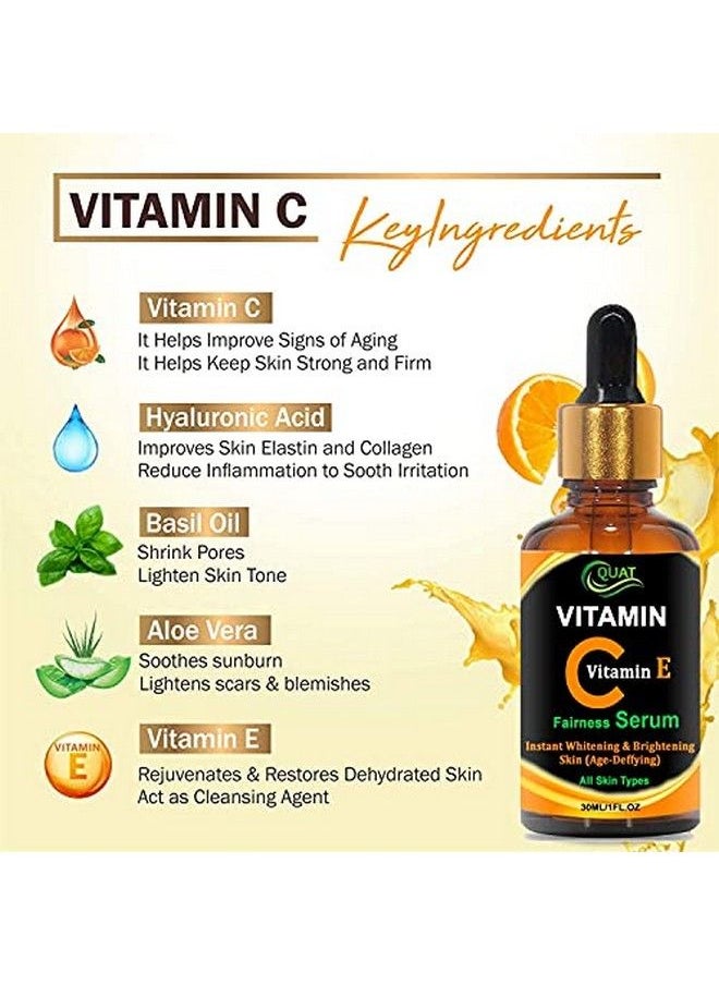 Quat - Vitamin C & E Face Serum For Instant Result Skin Care Women Men (30Ml) - Image 1