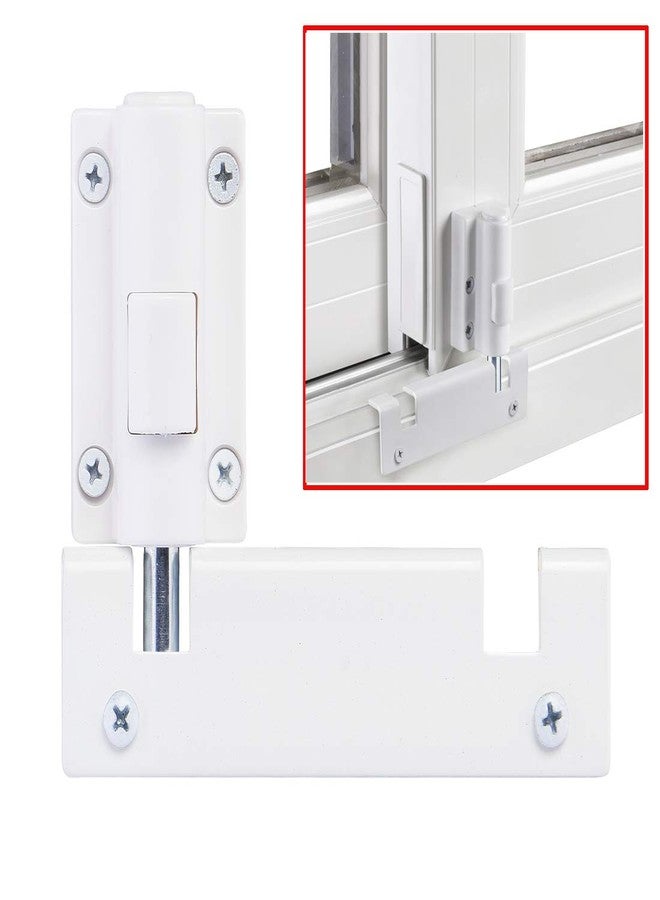 HauSun Patio Sliding Door Security Foot Lock Kick Lock, Fits on Top Rail-Childproof patio Door guardian-or Bottom Rail-Foot Operated-Keep Your Family Safe and Secure(1 Pack,White) - Image 1