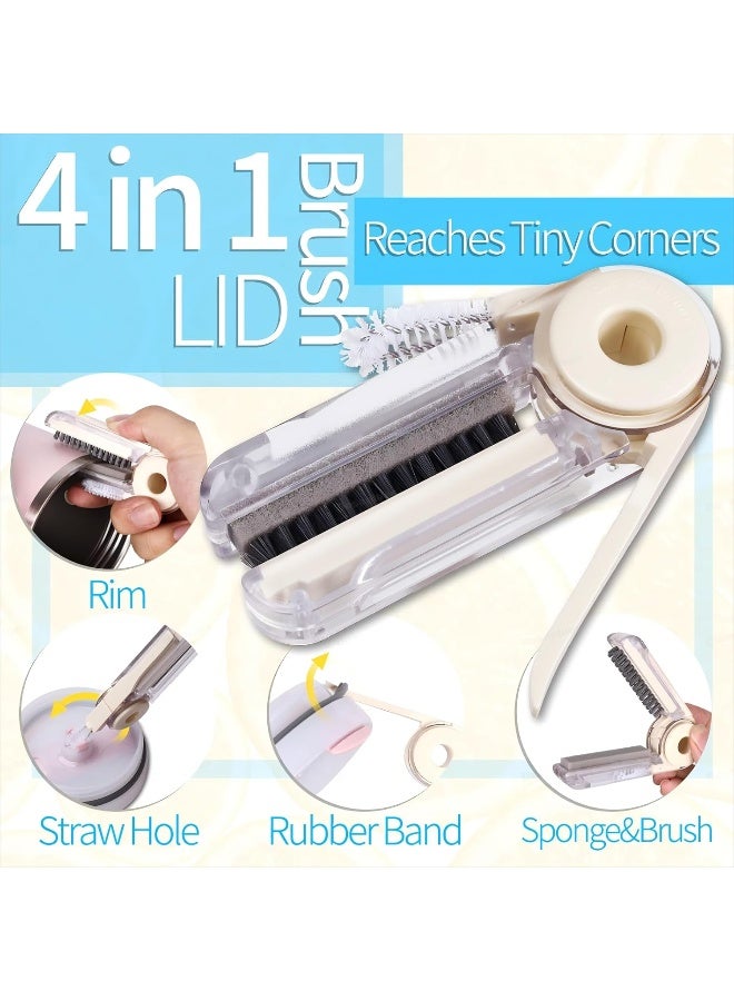 Dosanlues 8Pcs Water Bottle Cleaner Brush - Multipurpose Cup Cleaner Kit with Long Nylon Straw Brush Long Handle Silicone Bottles Cleaning for Tumbler, Sports Water Bottle, Wine Glass - Image 4