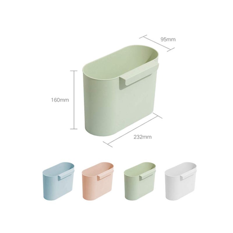 woobles Kitchen Cabinet Car Trash Bin Hanging Trash Can Garbage Basket: Kitchen Hanging Waste Bin Deskside Rubbish Can Under Sink Cabinet Trash Bucket for Kitchen Bathroom Green Recycle Bin Green - Image 4