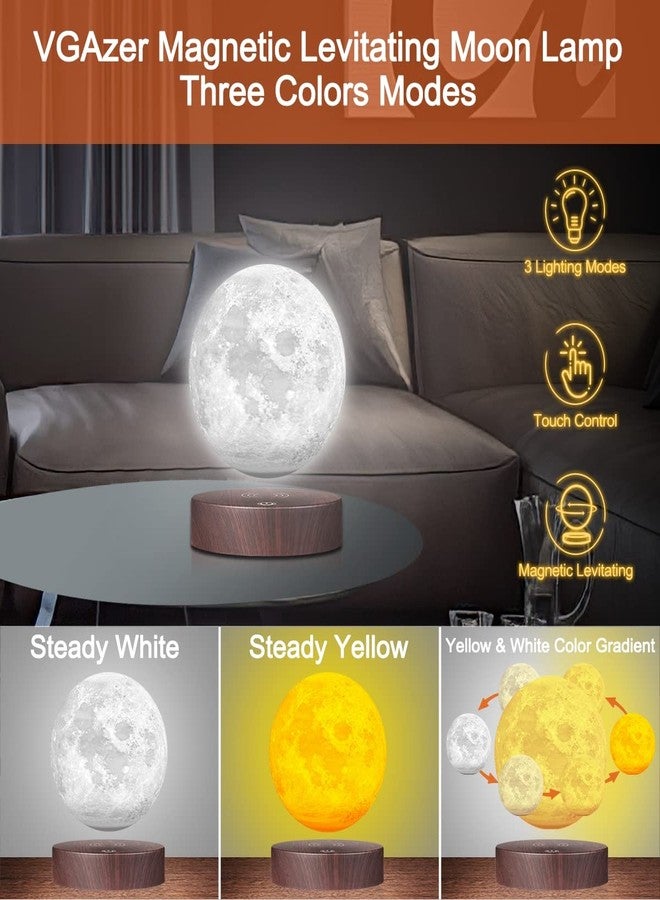 VGAzer Magnetic Levitating Moon Lamp Night Light Floating and Spinning in Air Freely with LED Lights for Home,Office Decor,Unique Holiday Gifts,Night Light - Image 4