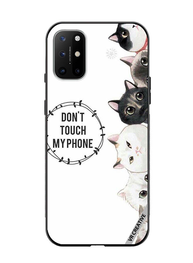 VR CREATIVE Protective Case Cover For OnePlus 8T Cats Don't Touch My Phone Design Multicolour - Image 1