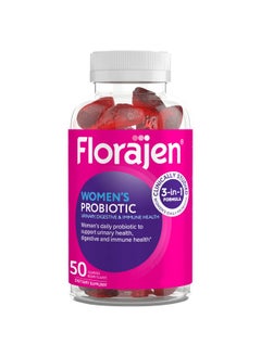 Women'S Probiotics Gummies Immune Support Supplement For Urinary And Digestive Health 50 Count