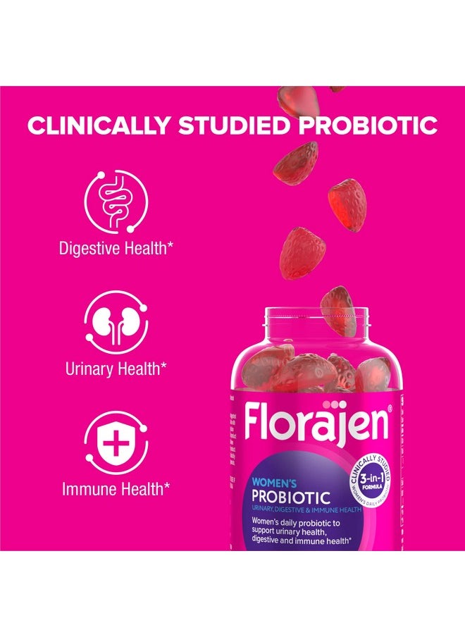 Florajen - Women'S Probiotics Gummies Immune Support Supplement For Urinary And Digestive Health 50 Count - Image 1