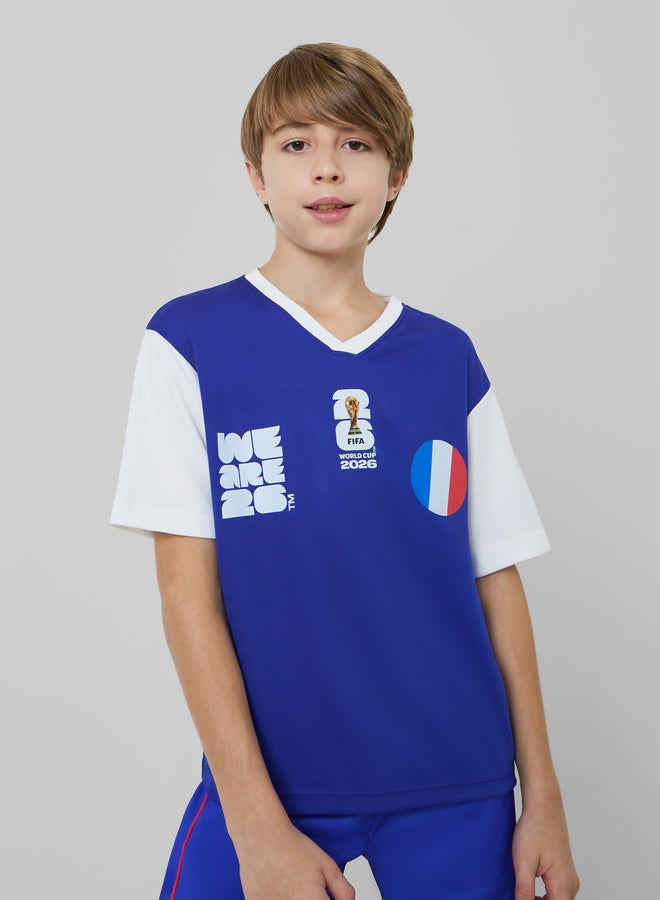 Styli Teen Boys FIFA Theme France Print Jersey T-Shirt - Image 1