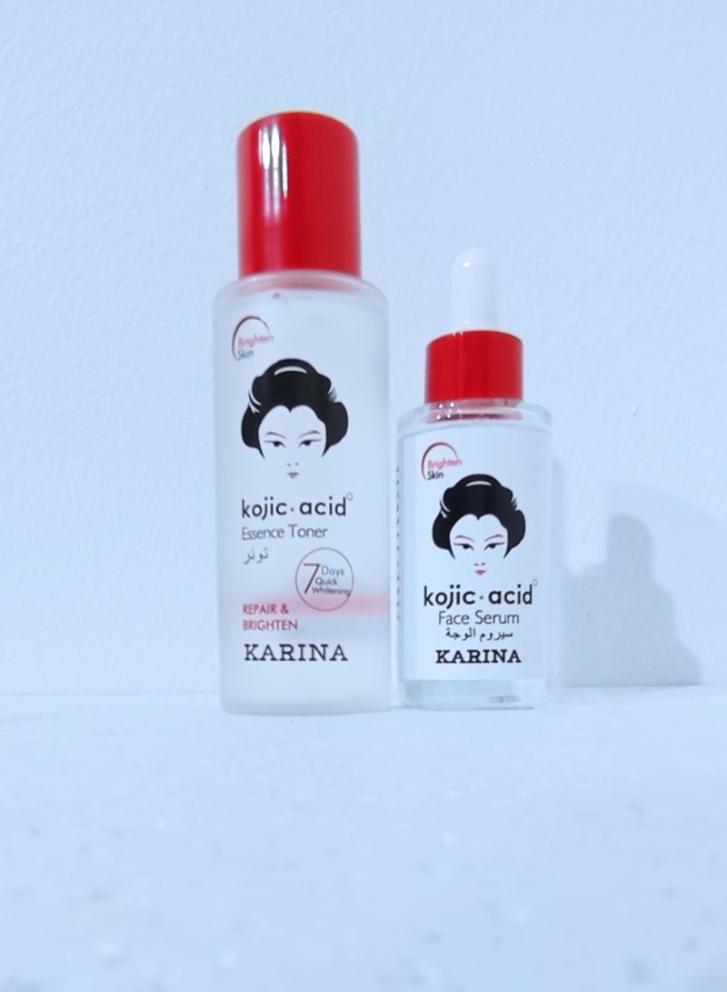 Karina Skin Care Set For Brightening And Smoothing Skin For An Attractive Look (Toner 100ml - Serum 40ml) - Image 1