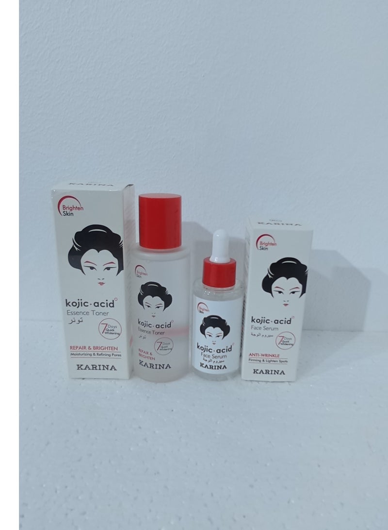 Karina Skin Care Set For Brightening And Smoothing Skin For An Attractive Look (Toner 100ml - Serum 40ml) - Image 2