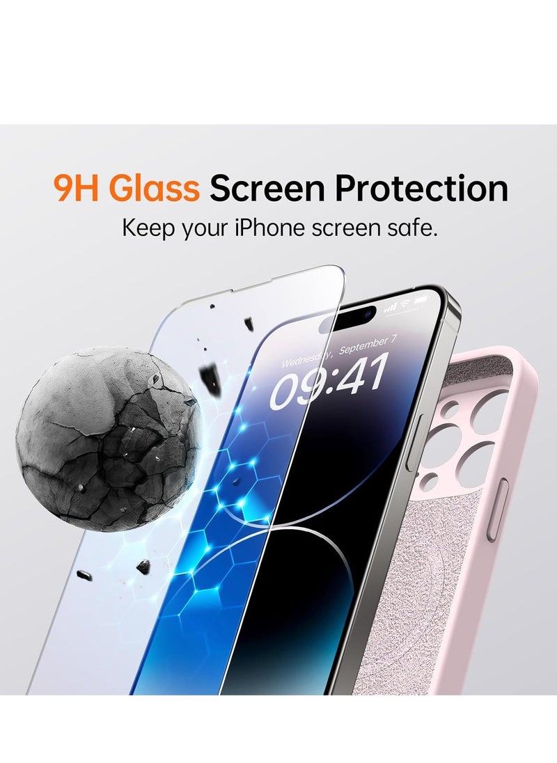 Raxoom iPhone 16 Pro Max Case with 2 Screen Protectors - MagSafe Compatible, Upgraded Camera Protection, Liquid Silicone Protective Case (6.9”) - Elegant Pink - Image 4