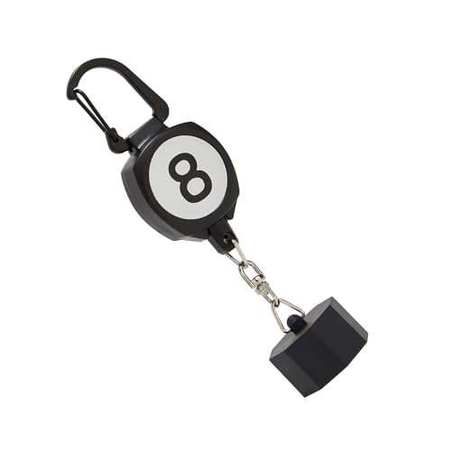 LAKE OF FIRE Billiard Chalk Holder，Pool Chalk Holder with Retractable Key Ring Black (Octagon) - Image 1