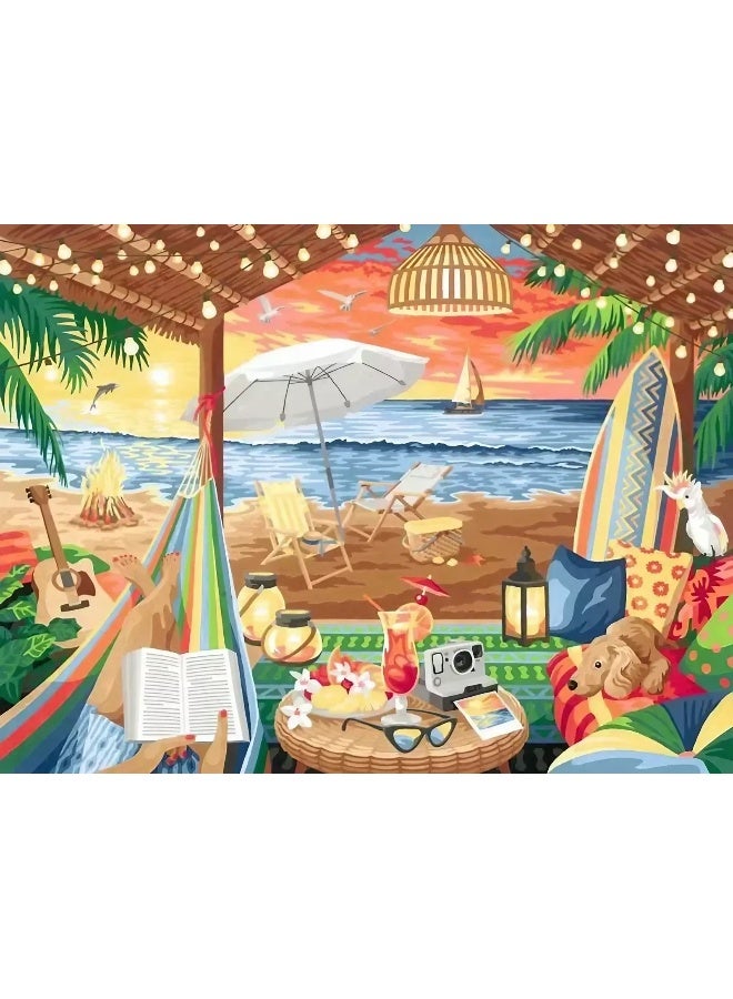 Ravensburger Ravensburger CreArt Painting by Numbers Canvas Edition Painting Set - Cozy Cabana  - Image 2