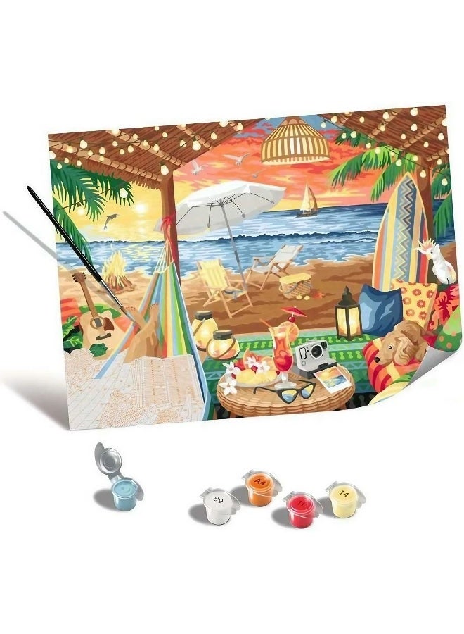Ravensburger Ravensburger CreArt Painting by Numbers Canvas Edition Painting Set - Cozy Cabana  - Image 3
