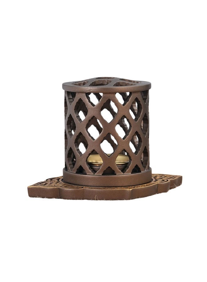 Premium Oud  Bakhoor Burner Champagne– Arabic Incense Holder with Brass Bowl for Home, Office & Majlis Aroma - Image 2