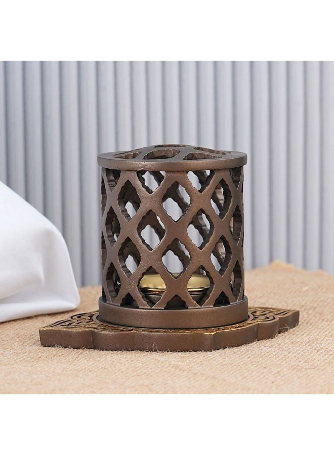 Premium Oud  Bakhoor Burner Champagne– Arabic Incense Holder with Brass Bowl for Home, Office & Majlis Aroma - Image 1