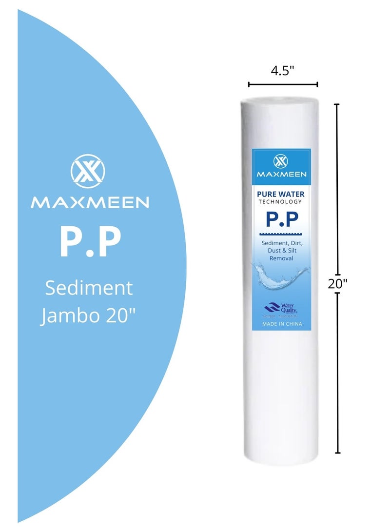 ماكسمين غيار فلتر مياه سدمنت 20 بوصة جامبو – ماكسمين – لتنقية الرواسب والشوائب - Image 1