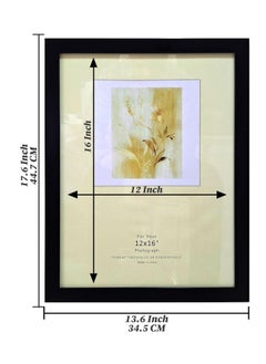 Decorhills Photo Frame Single with Tabletop & Wall Mount Display for 12x16 Inch Photo Size, Ideal Addition to Any Décor Elegant Black Frame, 1-Piece  - Image 3