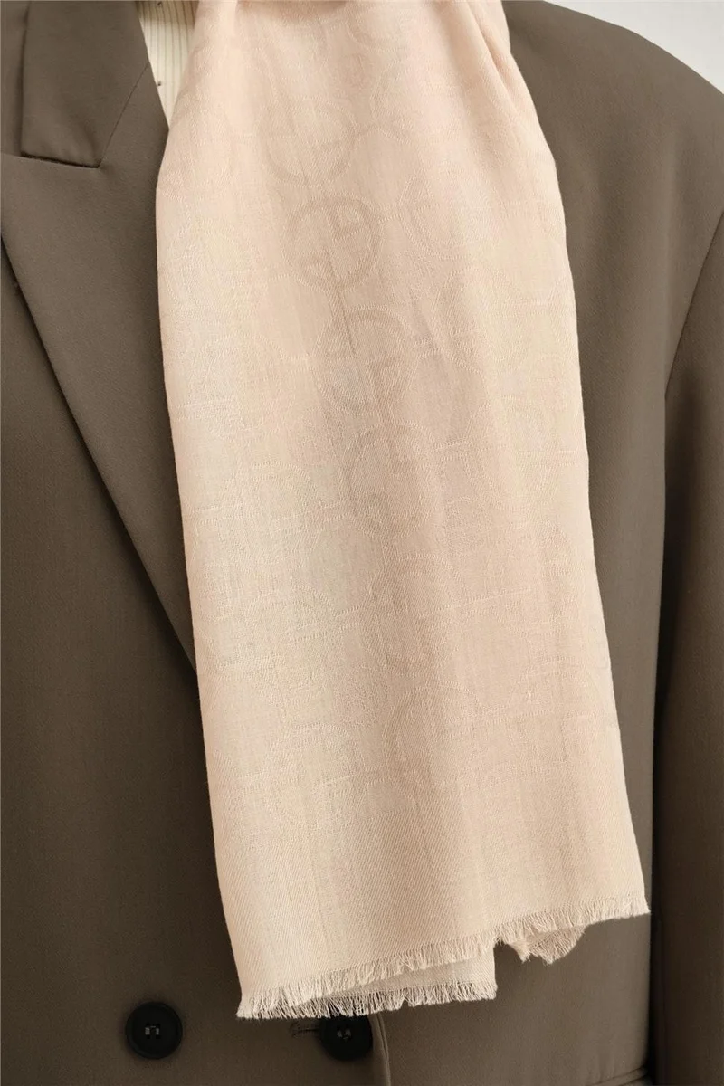 ARMINE Tencel Wool Geometric Pattern Shawl 02