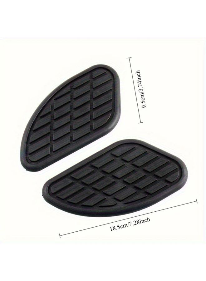 2pcs Motorcycle Side Shank Guards Anti Slip Rubber Fuel Tank Protectors With Textured Grip Durable Black Design For Riding Season Fit For Most Motorcycles Motorcycle Accessories Protection Nonslip Surface - Image 3
