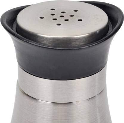 Aktnil Salt Glass Steel Sprinkler Glass with Steel Covering Salt and Pepper Shaker Sprinkler Set of 2 Color Same As Per Product Image - Image 2