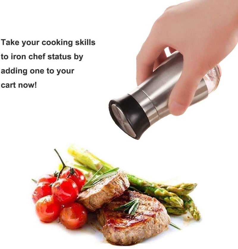 Aktnil Salt Glass Steel Sprinkler Glass with Steel Covering Salt and Pepper Shaker Sprinkler Set of 2 Color Same As Per Product Image - Image 4