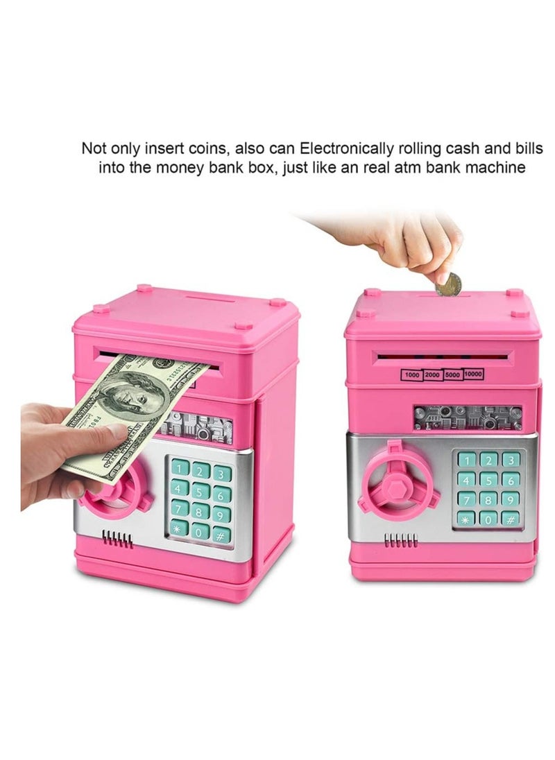 FARROBIZZ Piggy Bank, Electronic ATM Password Cash Coin Can Auto Scroll Paper Money Saving Box Toy Gift for Kids  - Image 4
